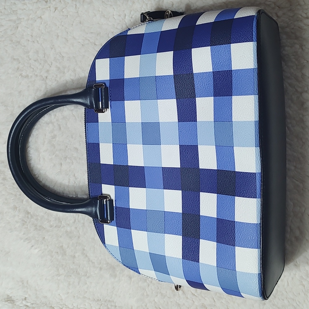 Super Rare Kate Spade Blue Plaid Bag - Picture 2 of 15